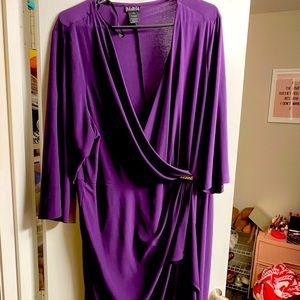 Royal purple wrap dress. Perfect for weddings!